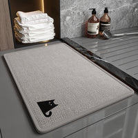 Linen Woven Gray Cat