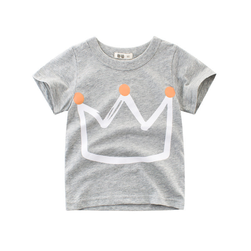 Kids Korean Style Cotton Short Sleeve Regular Fit T Shirt