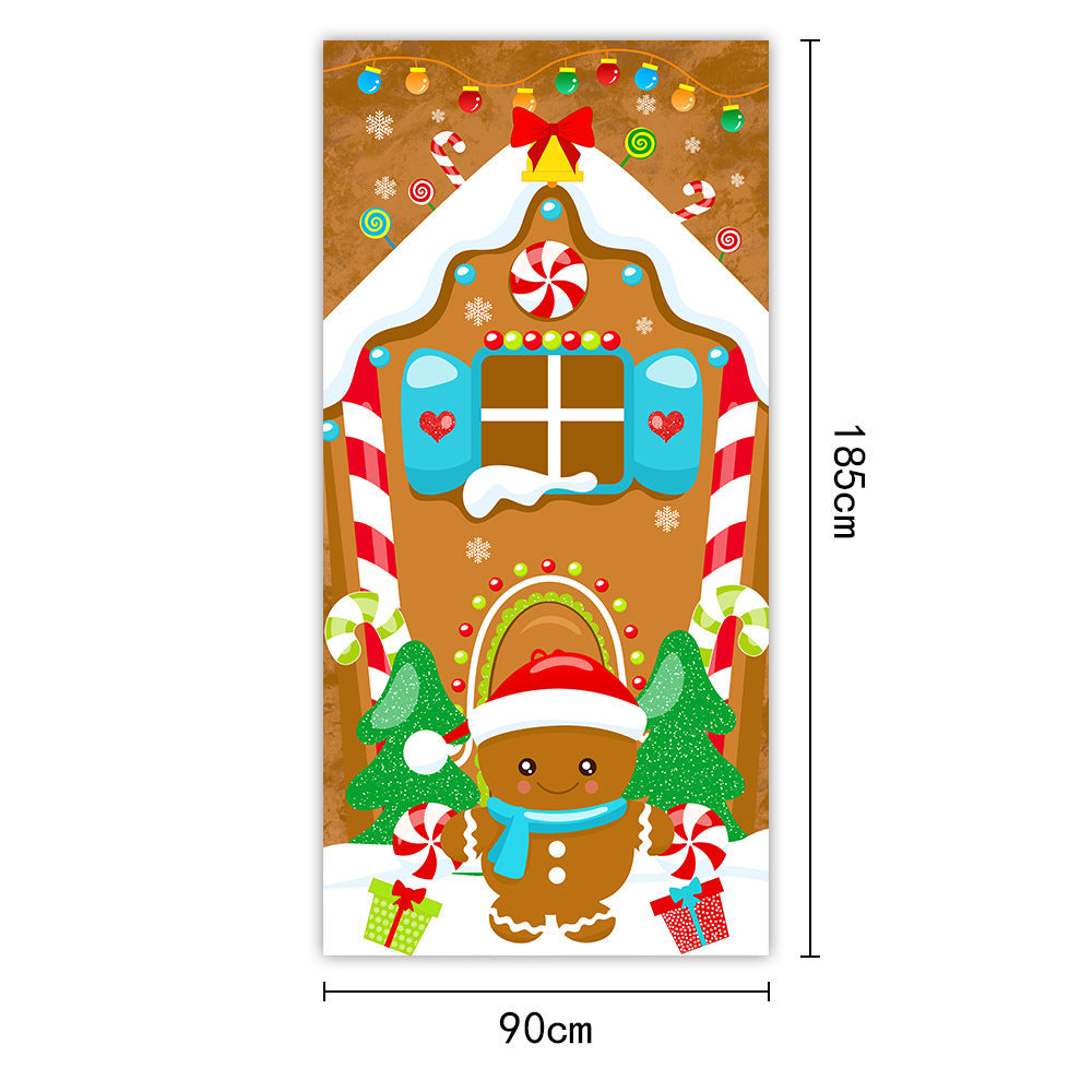 Christmas Curtain Flag Outdoor Photo Puppy Background Hanging Cloth