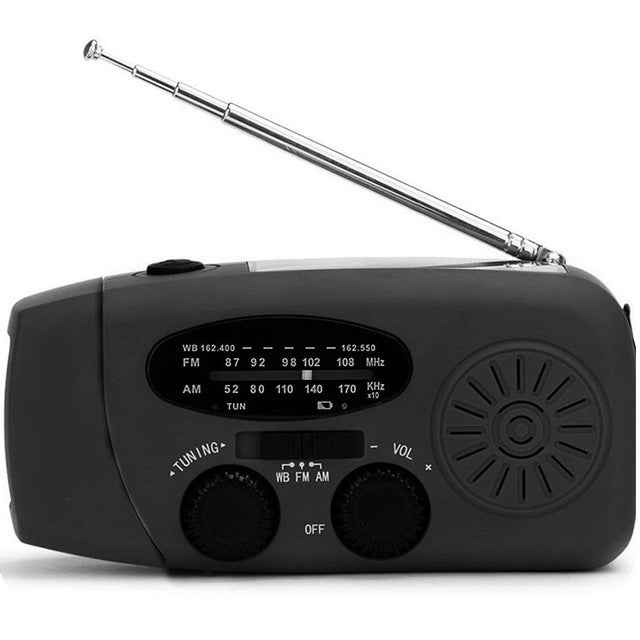 Emergency Solar Hand Crank Radio Flashlight – AM/FM, Power Bank