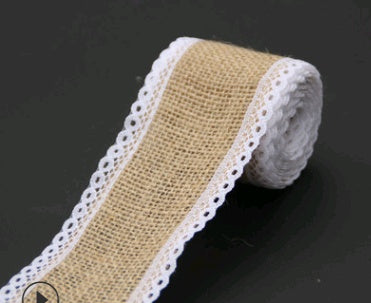 5cm Wide Lace Linen Roll – DIY Handmade Christmas, Wedding, and Craft Decorations