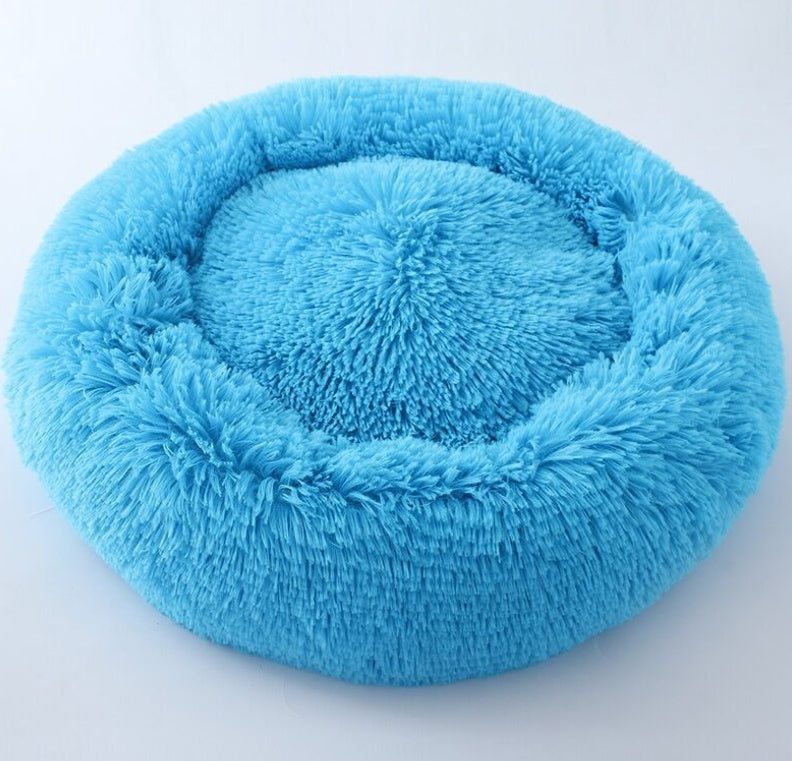 Soft Long-Hair Plush Pet Nest Bed in Multiple Sizes and Colors