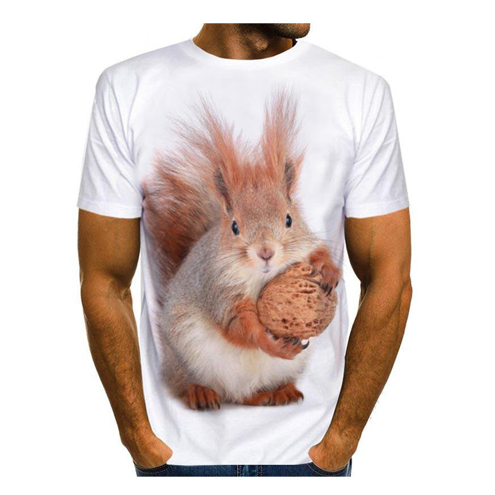 T-shirt 3D Printing Animal Print T-shirt Cute Top
