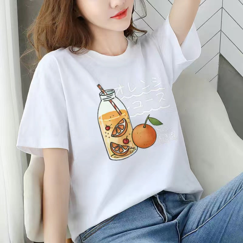 Women's Printed Loose-Fit Lightweight T-Shirt – Casual Thin Top for Summer