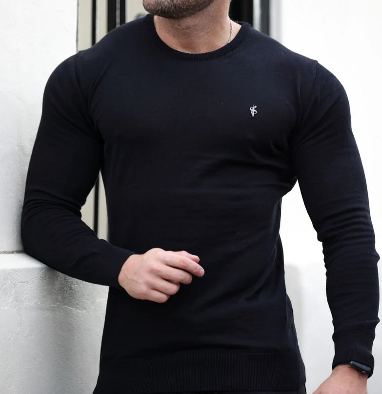 Men's Knitted Embroidered T-shirt