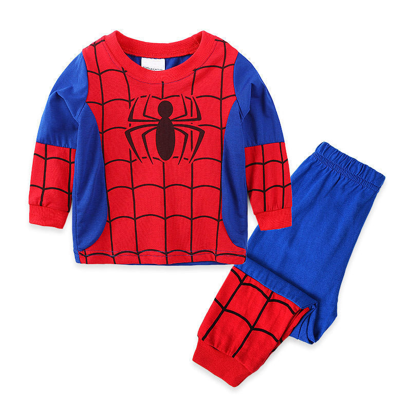 Boys Cotton Pajama Set Regular Fit Sleepwear Long Sleeve