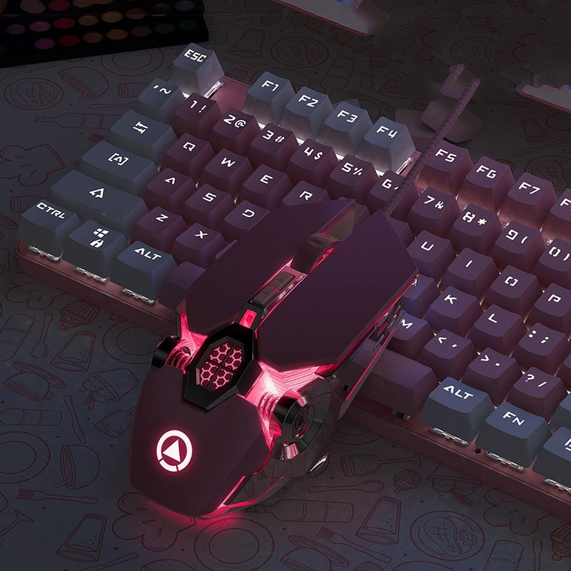 Wired RGB Gaming Mouse – Quiet Click, Programmable Macros, Adjustable DPI (USB)