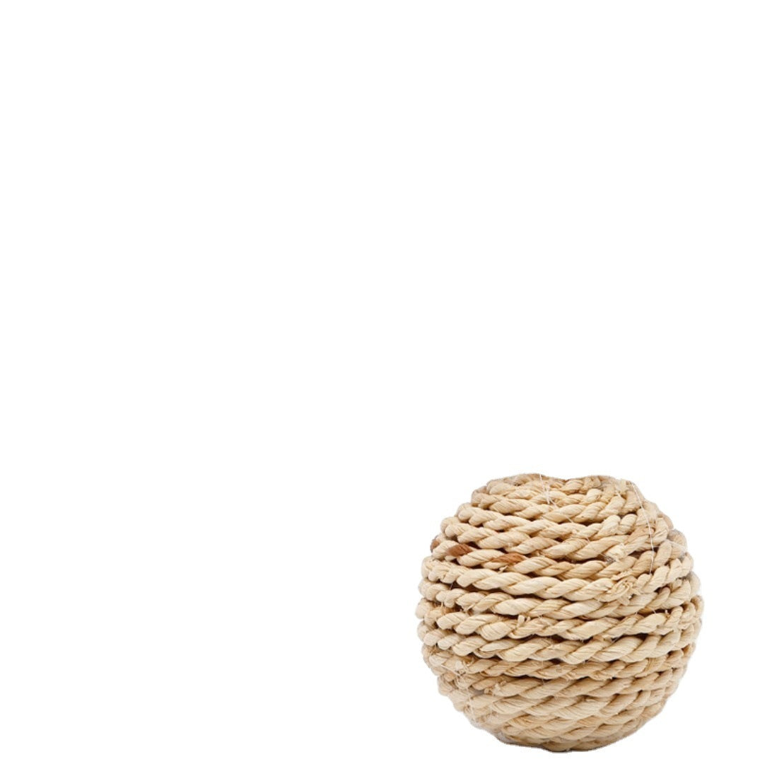Rattan Bell Ball Feather Sepak Takraw Funny Cat Toy