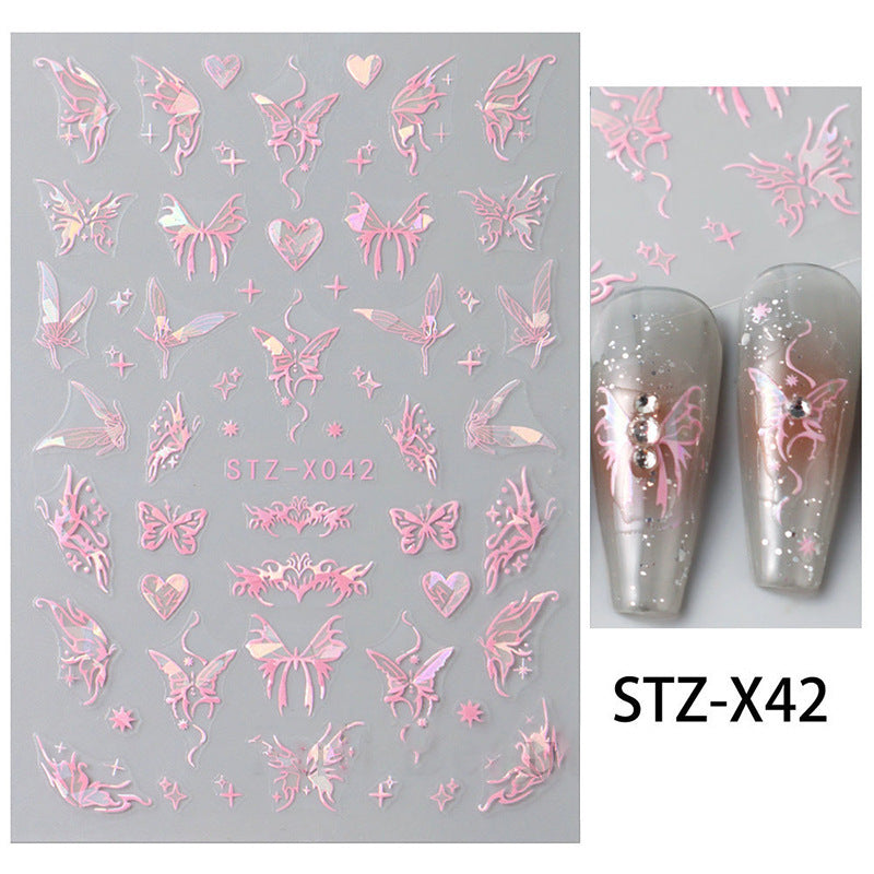 Nail Sticker Liquid Butterfly Dark Gilding