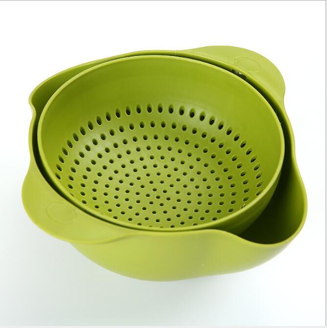 Kitchen Laundry Organizer Thickening Home Kitchen Plastic Rice Fruit Washing Basket