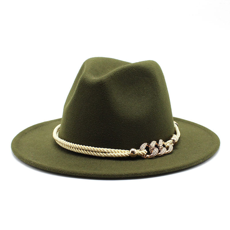 British Vintage Woolen Fedora Hat for Women in Multiple Colors