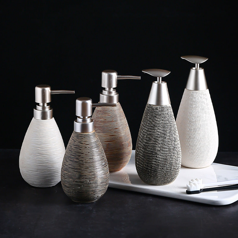 Ceramic Bathroom Bottles – Shower Gel & Lotion Dispensers
