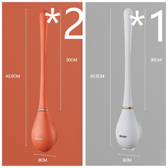 Wall-Mounted Silicone Toilet Brush – Long-Handled Household Cleaner