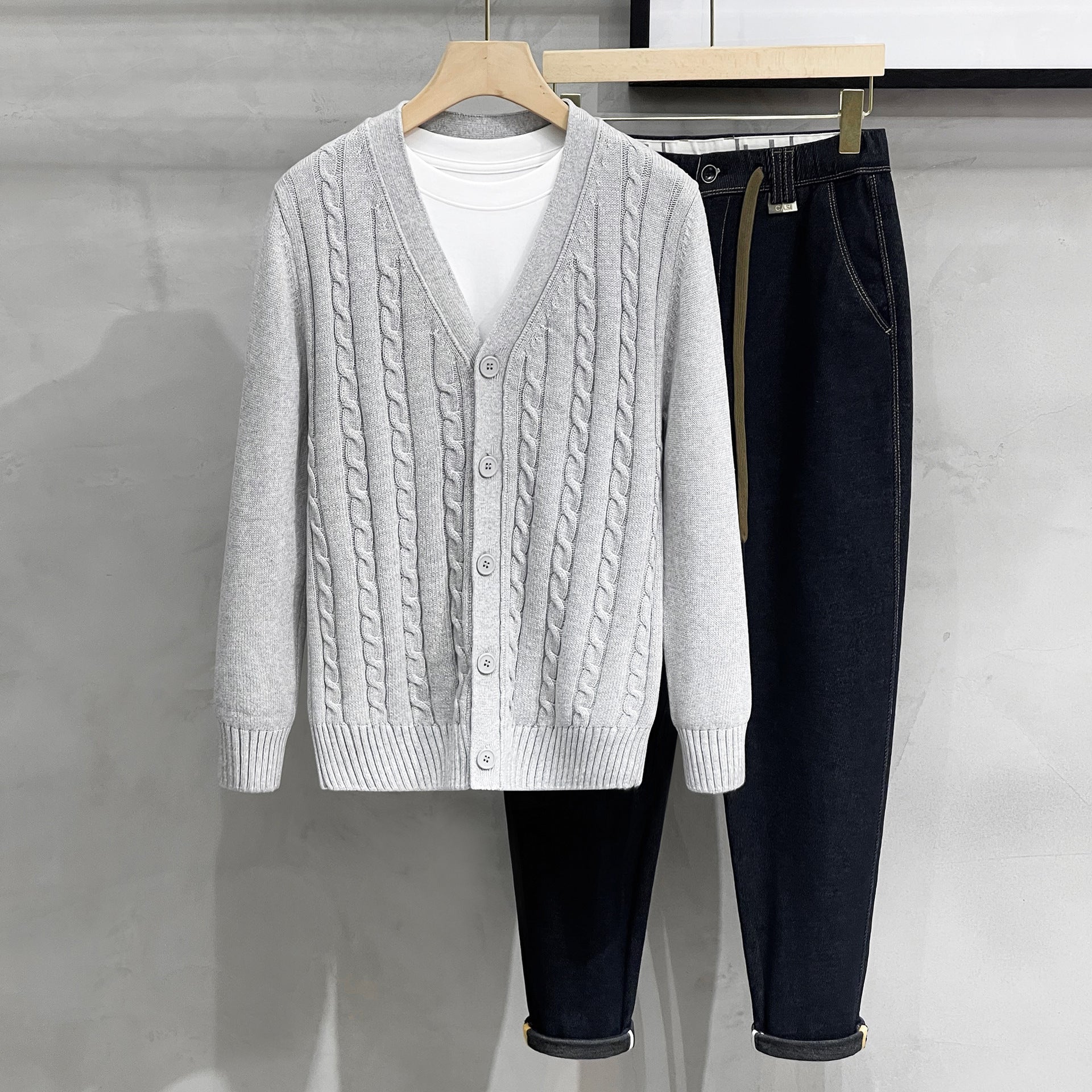Men's Knitted Autumn And Winter Sweater Casual Jacket