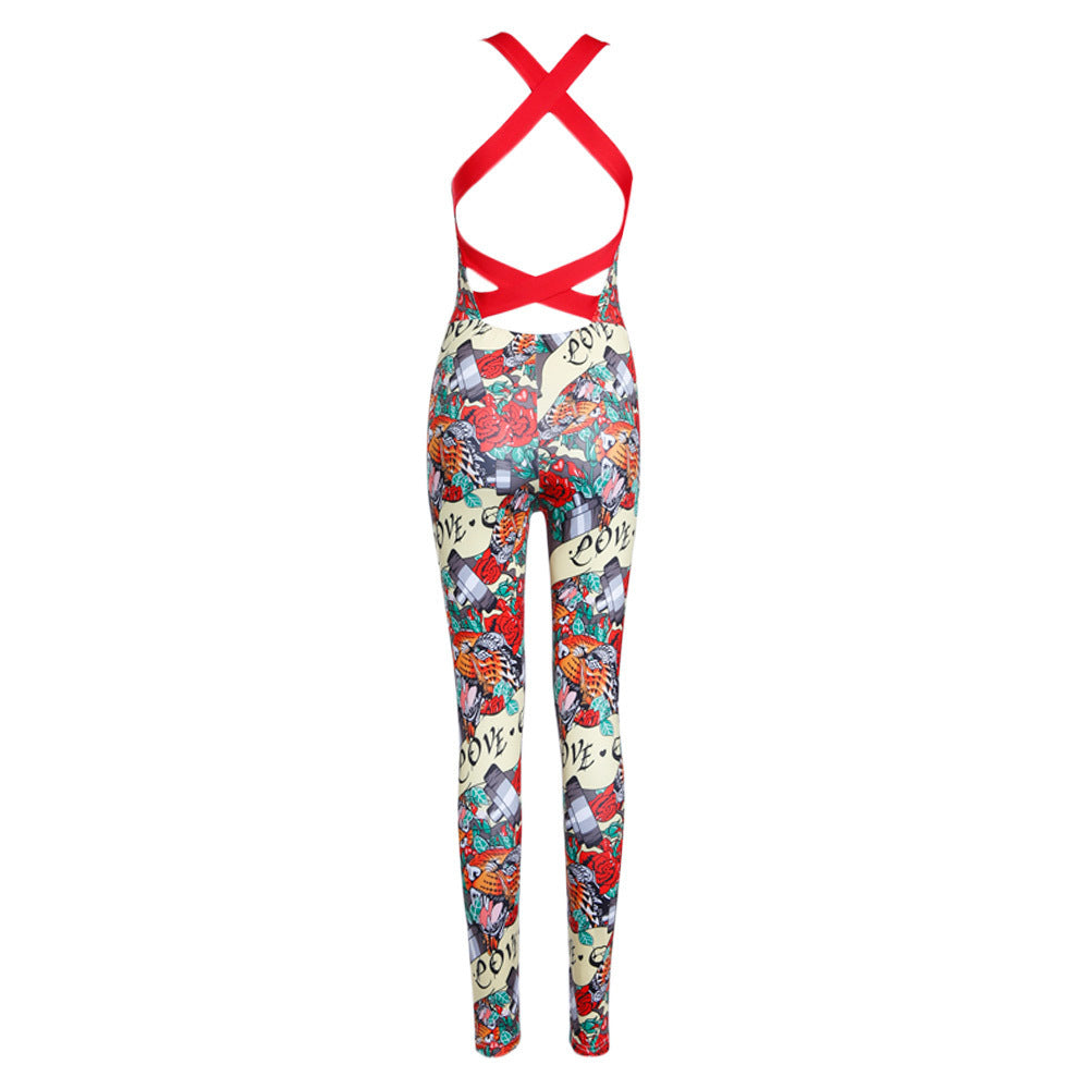 Women's Printed One-Piece Yoga Suit – Flex in Style