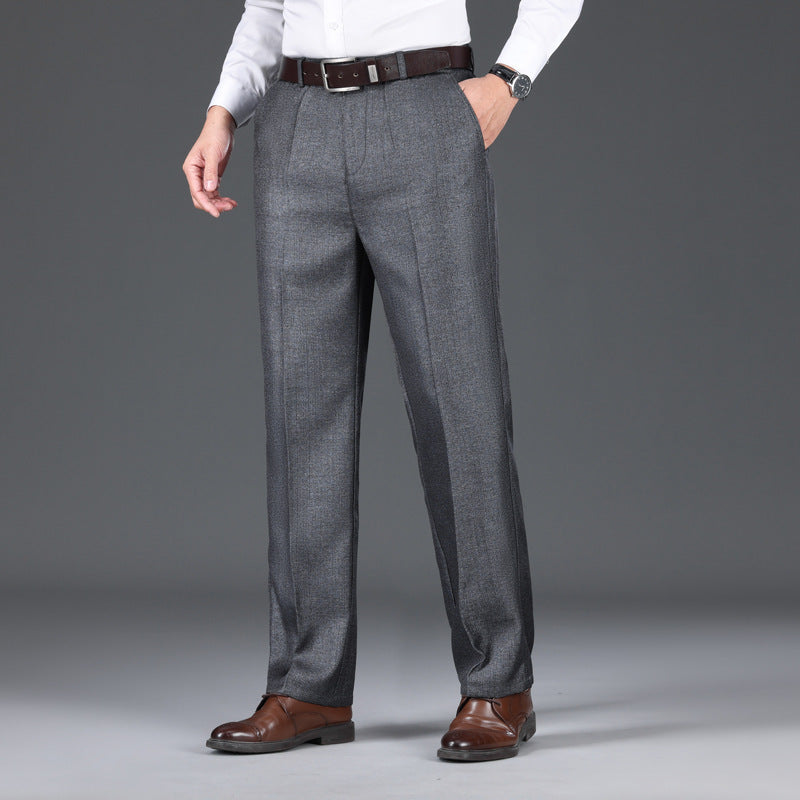 Men’s Casual Business Pants – Loose Straight Trousers for Office & Daily Wear