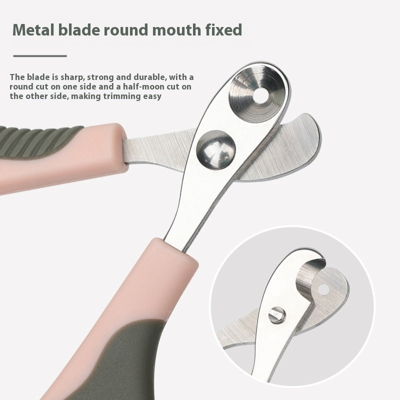 Household Portable Plastic Round Hole Pet Nail Clipper