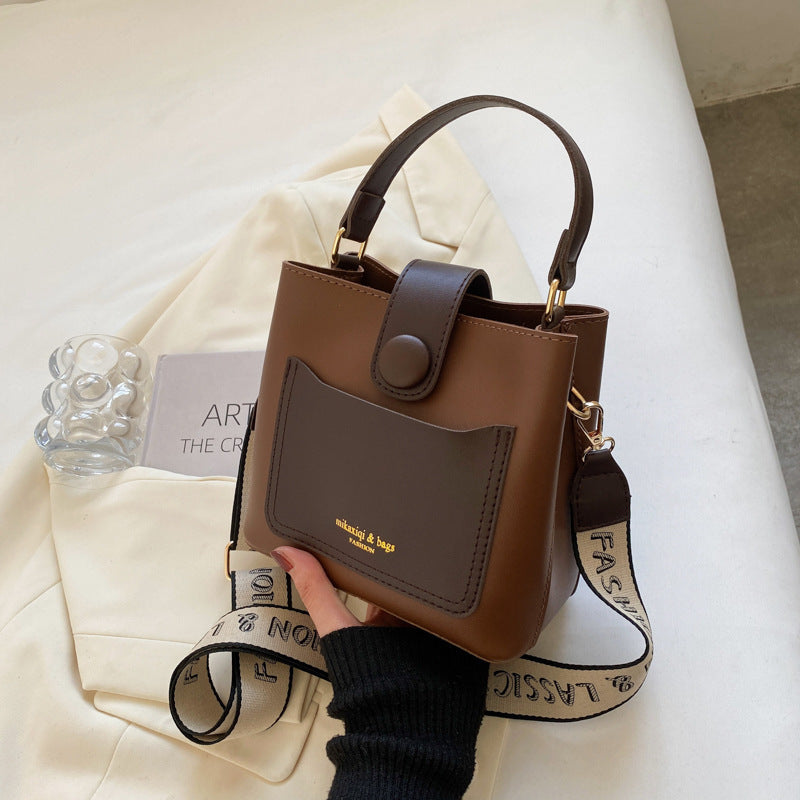 Women's PU Bucket Bag Crossbody Tote Stylish All Match