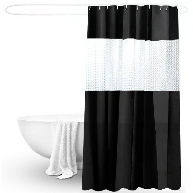 Splicing Translucent Waterproof Mildew-Proof Bathroom Shower Partition Curtain