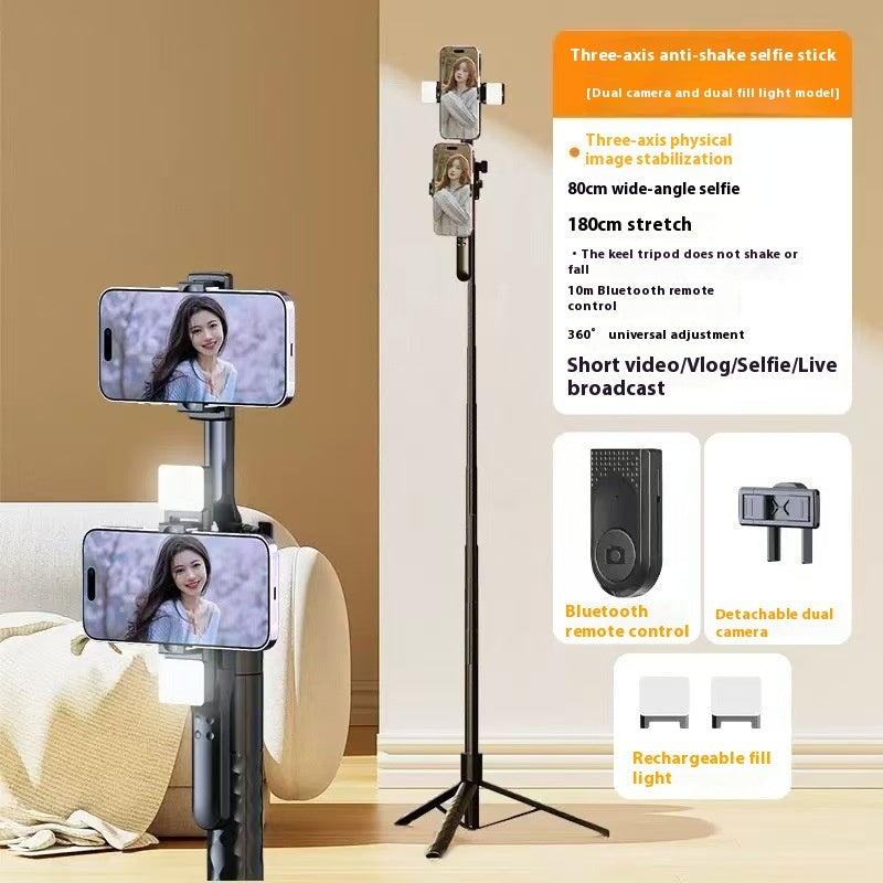 Mobile Phone Bluetooth Selfie Stick Stabilizer Floor Stand