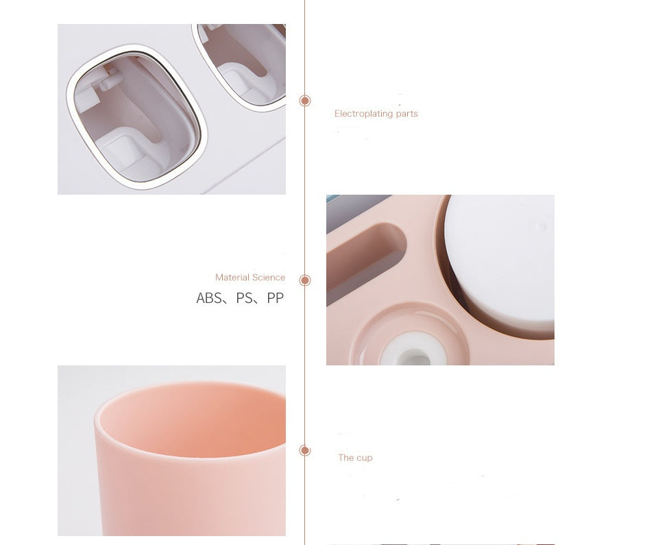 Toothpaste & Toothbrush Holder with Storage Box – Bathroom Organizer