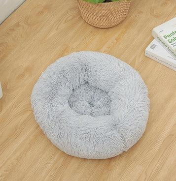 Soft Long-Hair Plush Pet Nest Bed in Multiple Sizes and Colors