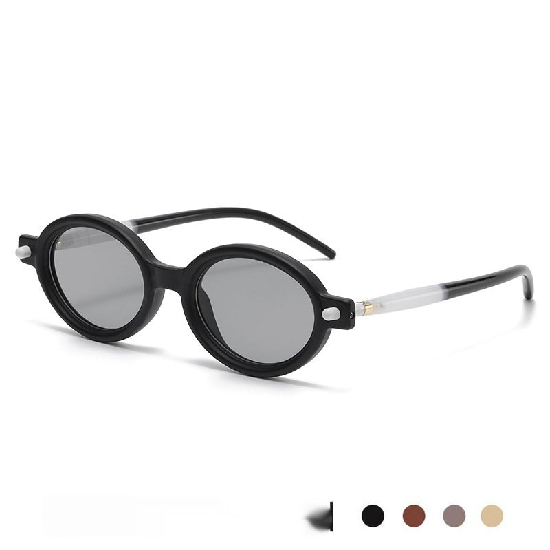 Retro Oval Frame Anti-Blue Light Sunglasses