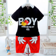 Summer New Short-Sleeve Boys’ Suit – Casual Kids Clothing Set