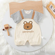 Baby Boy Cartoon Bodysuit – Casual Infant Romper