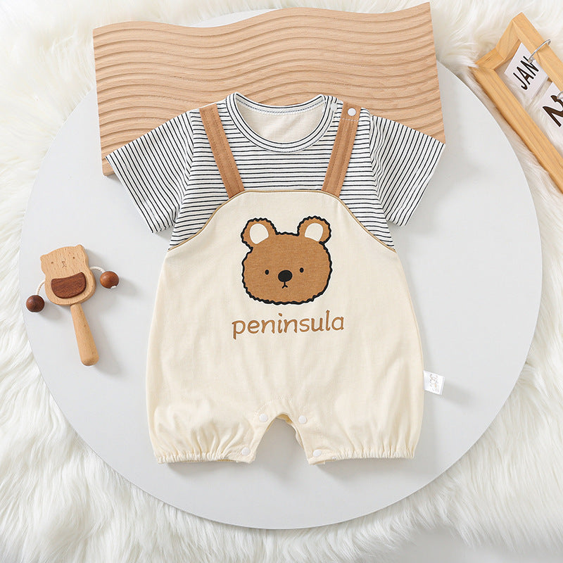 Baby Boy Cartoon Bodysuit – Casual Infant Romper