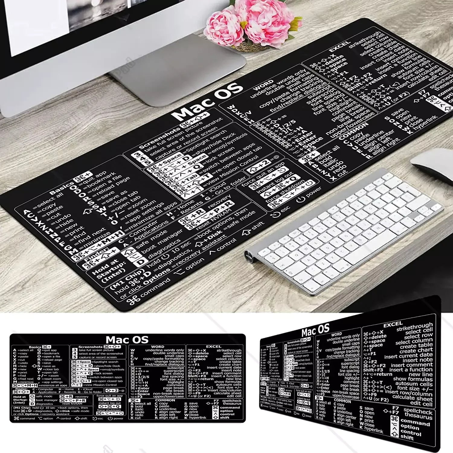 Tech-Inspired Pattern Mouse Pad – Non-Slip Rubber Base, Smooth Surface, Stitched Edge