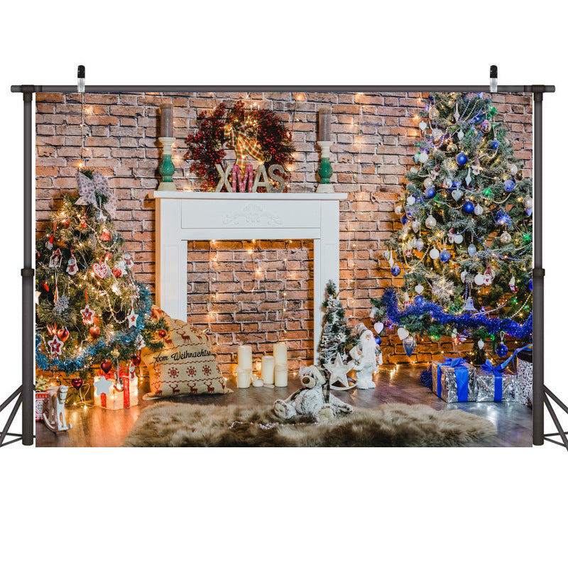Christmas Background Cloth Decoration Curtain Backdrop