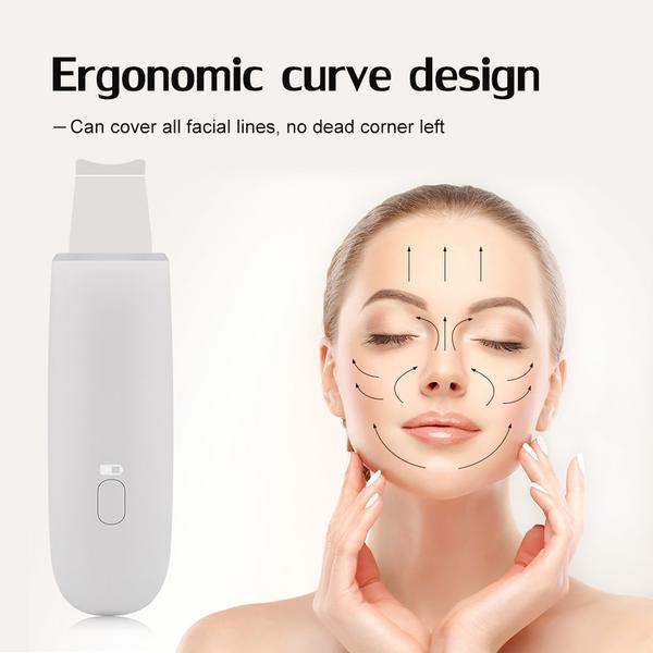 Ultrasonic Skin Scrubber Facial Cleaner for Deep Cleansing and Exfoliation
