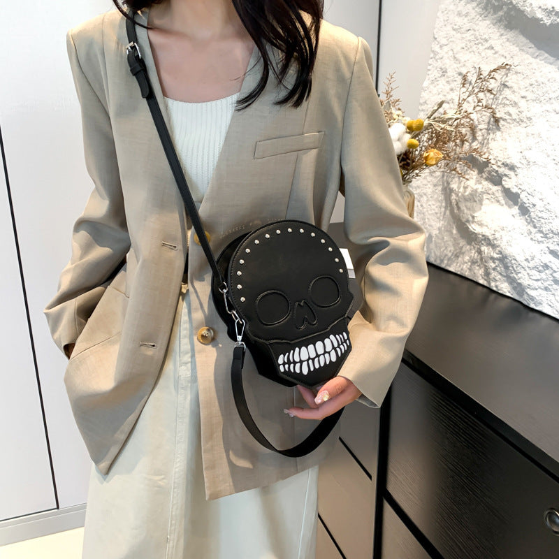 Halloween Skull Crossbody Bag – Cute and Creative Shoulder Messenger Purse for Women and Girls