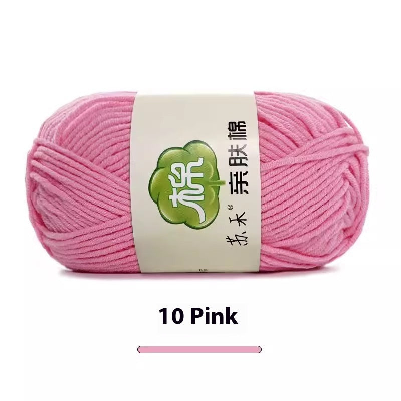 5-Strand Skin-Friendly Combed Milk Cotton Yarn – Hand Knitting Supplies
