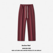 Men’s Wide-Leg Sweatpants – Straight Solid Color Dopamine Style