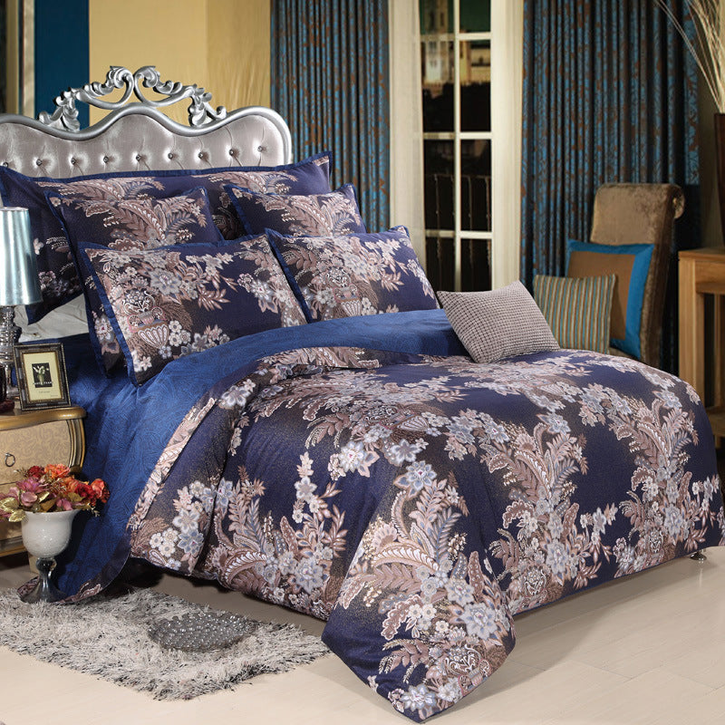 Pure Cotton Twill Plant and Flower Printed Bedding Set
