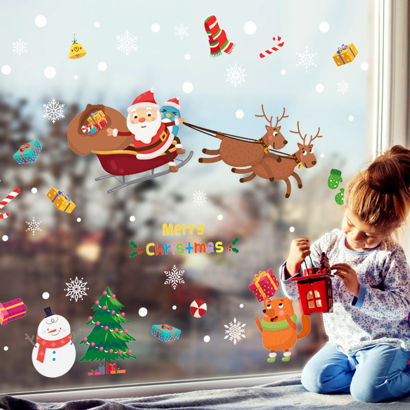 Christmas Store Window Decoration Stickers
