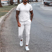 Summer Cross-Border Foreign Trade Short-Sleeved Trousers Two-Piece Leisure Youth Suit Sports Suit Two-Piece Suit