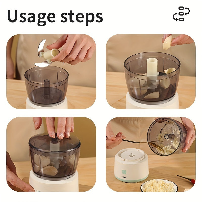 Multifunctional Cordless Electric Food Processor – Mini Meat & Vegetable Grinder