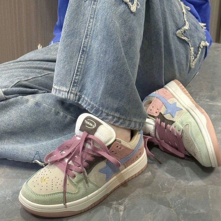 Color Matching Women's Board Shoes Students