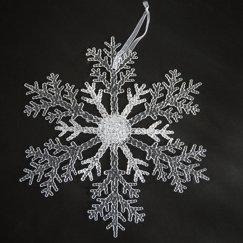 Acrylic Transparent Snowflake Christmas Tree Hanging Decoration