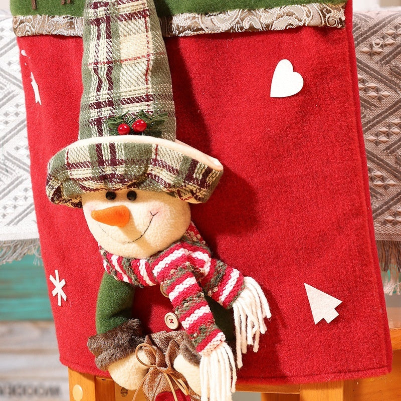 Christmas Table And Chair Cover Cartoon Santa Claus