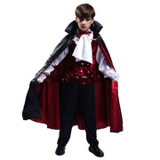 Kids Fantasy Costume Set – European and American Style Halloween Outfit with Cape, Shirt, Pants, and Vest