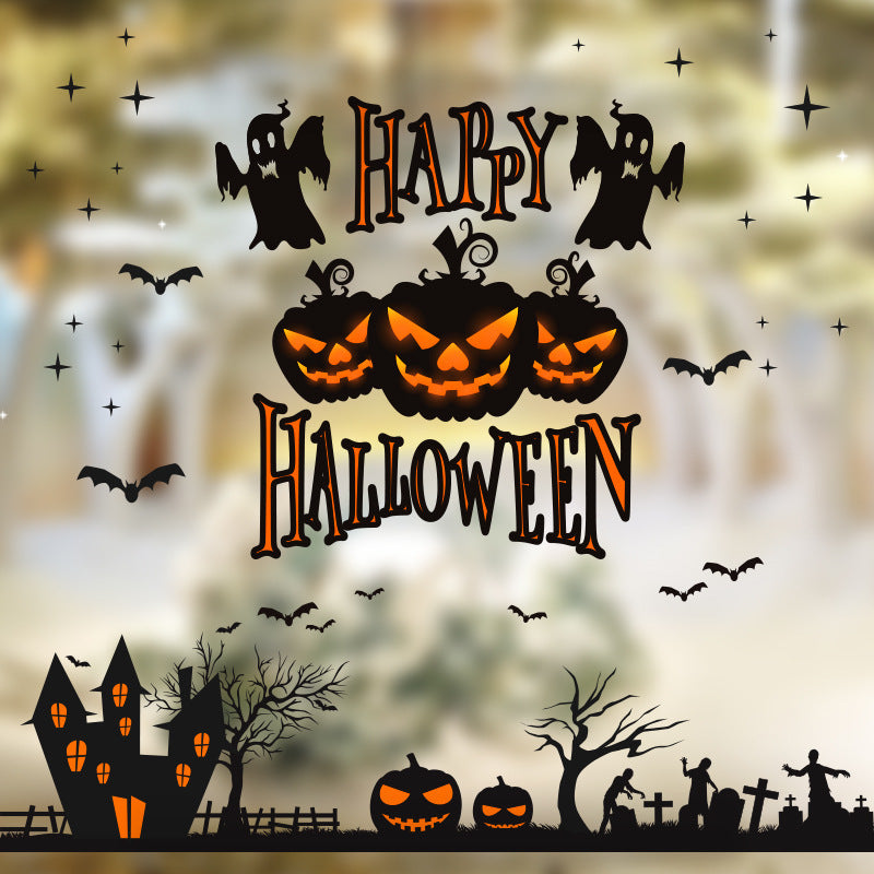 Halloween Decoration Kindergarten Stickers Glass Door
