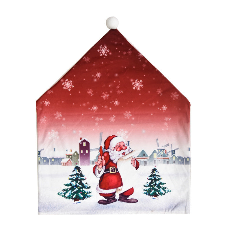 Christmas Embroidered Chair Cover Decoration