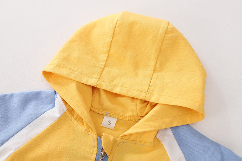 Boys' Autumn Hooded Cartoon Jacket Suit