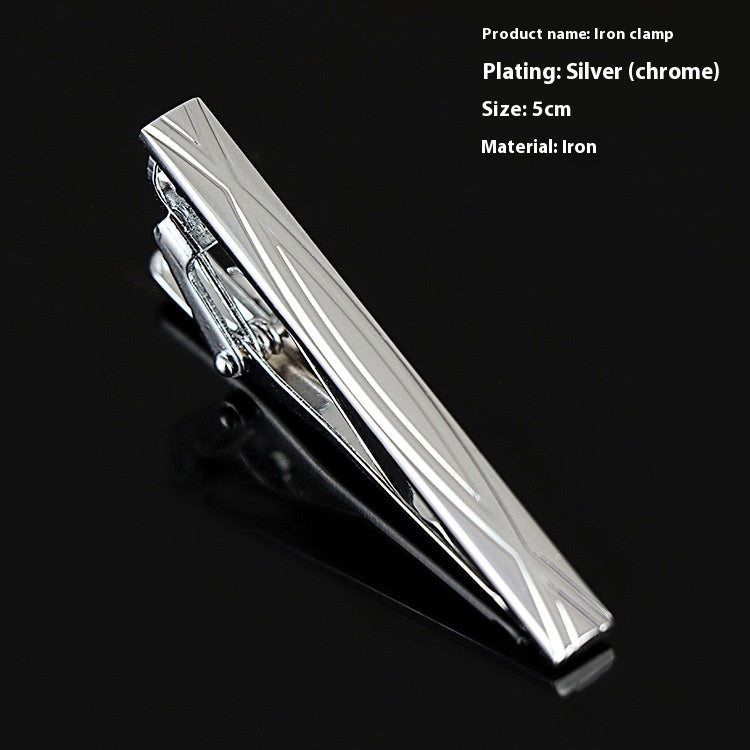 Men's Silver Short Tie Clip