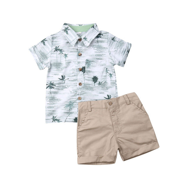 Boys Summer T Shirt and Shorts Set Regular Fit Cotton Blend
