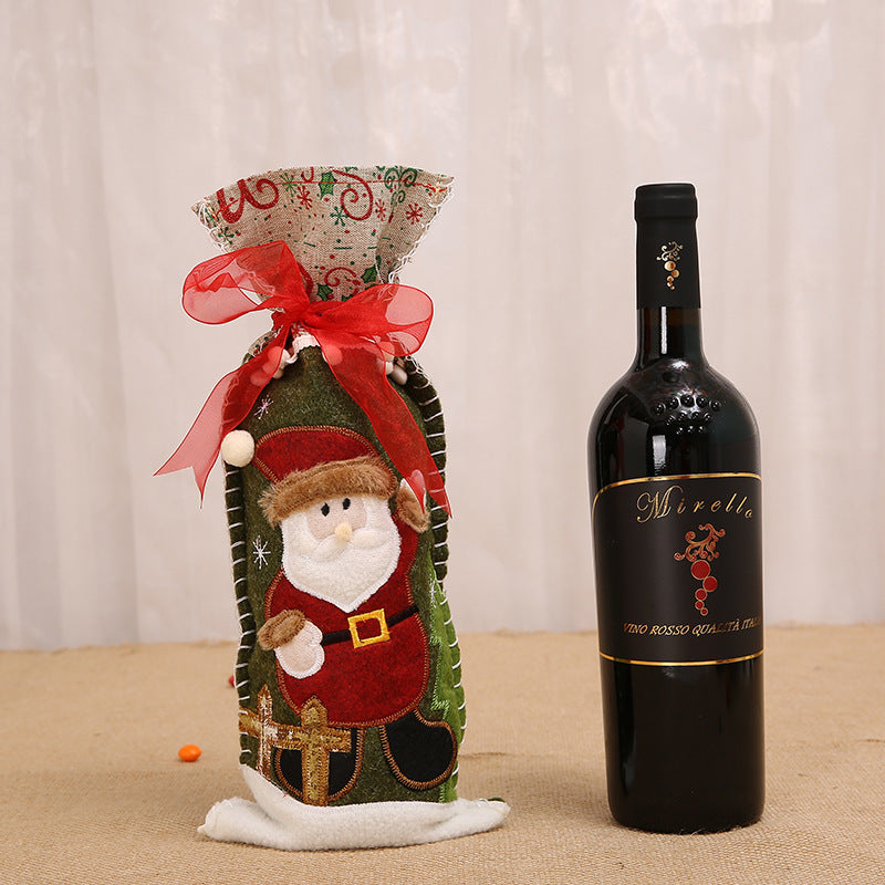 Christmas Wine Bottle Cover Set